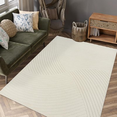 Grand tapis intérieur extérieur en relief ton sur ton GEMGRAF UN AMOUR DE TAPIS