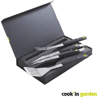 Ustensile barbecue 3 pieces aimantees - Spatule - Four COOK IN GARDEN