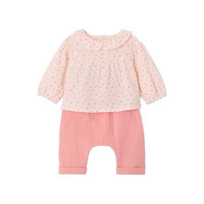 Ensemble naissance blouse et pantalon VERTBAUDET