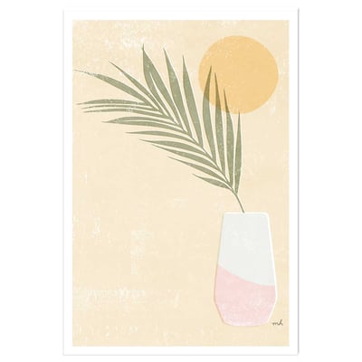Affiche fleurs Un été jaune citron HEXOA