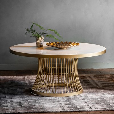 Jaipur Marble Round Coffee Table SO'HOME