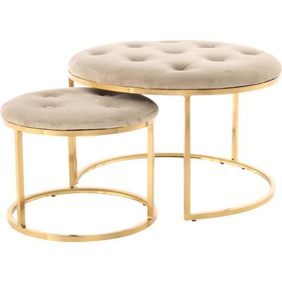 Tabourets en velours rond (lot de 2) Myla RECOLLECTION
