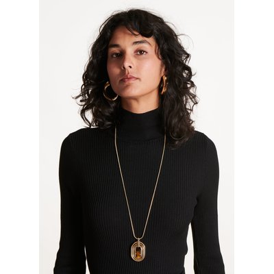 Collier sautoir avec résine bicolore LA FEE MARABOUTEE
