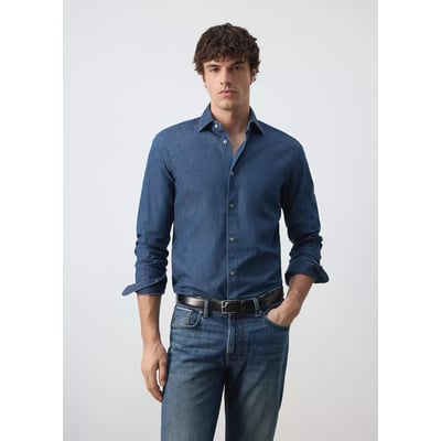 Chemise chambray 100 % coton MANGO MAN