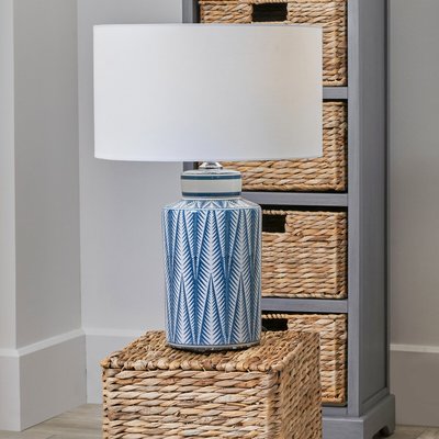 Aztec Pattern Ceramic Table Lamp Base SO'HOME