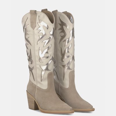 Bottines cowboy en cuir à bout pointu ALMA EN PENA