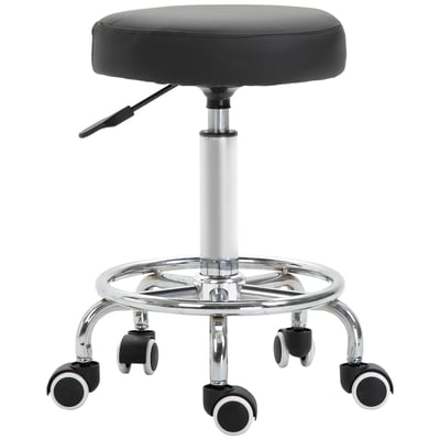 Tabouret de salon Revêtement synthétique Noir HOMCOM
