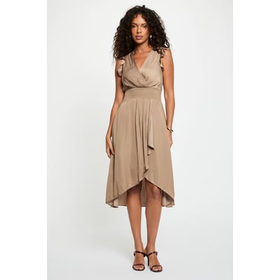 Robe droite fluide sans manches MORGAN