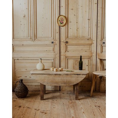 Table basse rustique en bois Léonie N°961 - Bon état DEBONGOUT
