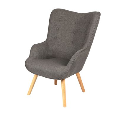 Fauteuil Noor avec pieds en bois TOILINUX