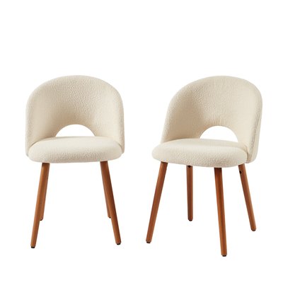 Lot de 2 chaises en tissu et bois SIMONE SORELH