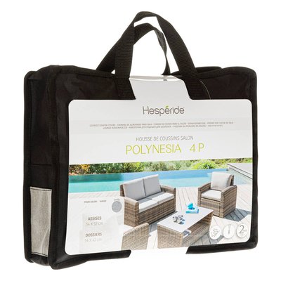 Housse de coussin salon 4 places POLYNÉSIA HESPERIDE