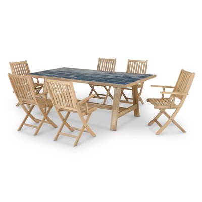 Salon de jardin, 6 chaises, BISBAL&JAVA LIGHT DEFORA HOME