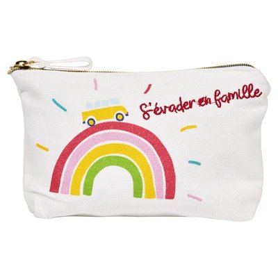 Pochette en coton imprimé ARC-EN-CIEL VAN DRAEGER PARIS