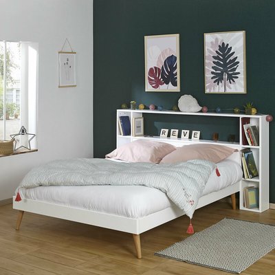 Tête de lit avec rangements Bois massif  LOU AKITEN RETAIL
