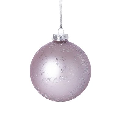 Boule de noël décorative pailletée et mate en verre D8 SIA DECO
