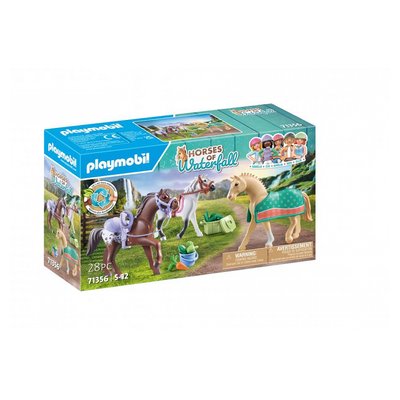 71356 3 chevaux morgan, quarter horse  and  shagya PLAYMOBIL