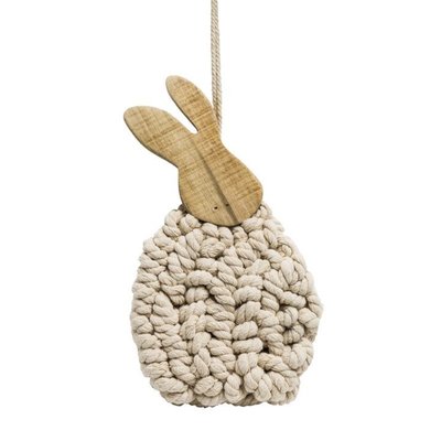 Suspension lapin de pâques décorative en bois H23 SIA DECO