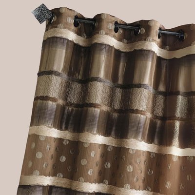 Rideau Jacquard Pois et Rayures HOME MAISON