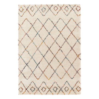 Tapis intérieur shaggy style berbère créme et multicolore BEVERLY SWEEEK