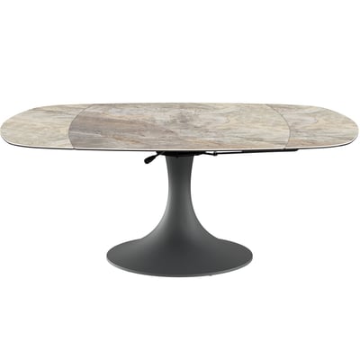 Table à manger extensible automatique 6/8 couv, céramique effet Marbre - SABBIA HOMIFAB
