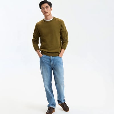 Pull col rond lambswool, made in Europe LA REDOUTE COLLECTIONS