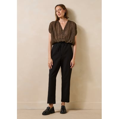 Pantalon carotte taille élastiquée LA FEE MARABOUTEE
