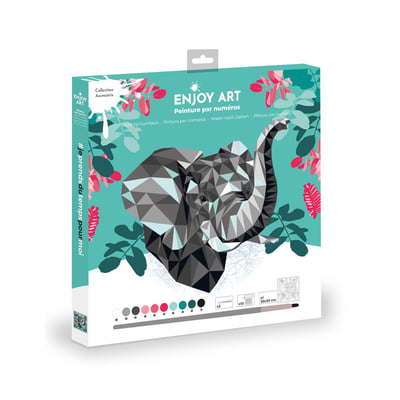 Peinture par nume ros 30x30cm Elephant OZ INTERNATIONAL