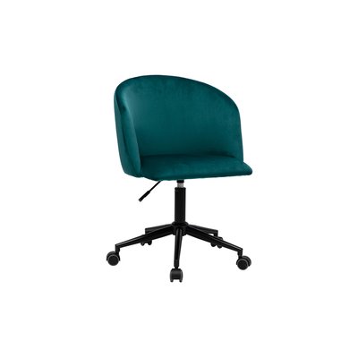 Chaise de bureau à roulettes en tissu  foncé et métal  VANITY MILIBOO