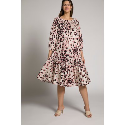 Robe midi, animal, ligne A, épaules nues ULLA POPKEN