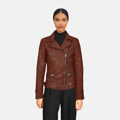 Blouson cintré en cuir de mouton VIDEO OAKWOOD