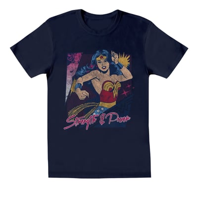 T-shirt Vintage Wonder Woman Marron - Taille S (convient M/L) - Occasion Très Bon état