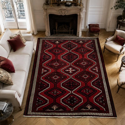 Tapis d'orient, authentique motif oriental noué main, LORI 3 UN AMOUR DE TAPIS