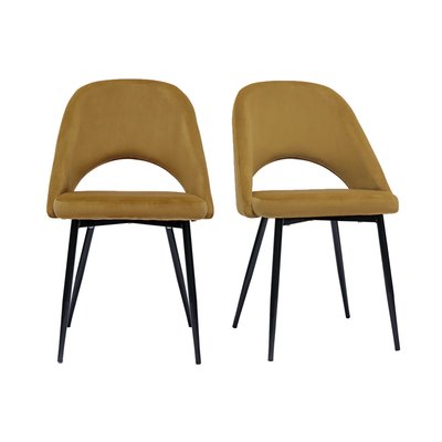 Chaises vintage pieds en métal noir (lot de 2) COSETTE MILIBOO
