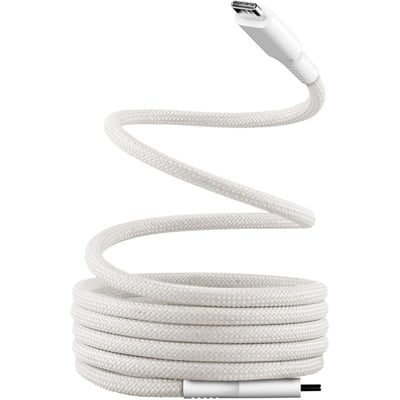 Câble de charge USB-C/USB-C 1.5m gaine aimantée blanc TNB