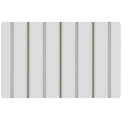 Set de table rectangulaire vert et blanc à rayures 43.5x28cm VERSA
