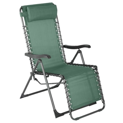 Fauteuil de jardin relax inclinable 5 positions et pliant en acier SILOS HESPERIDE