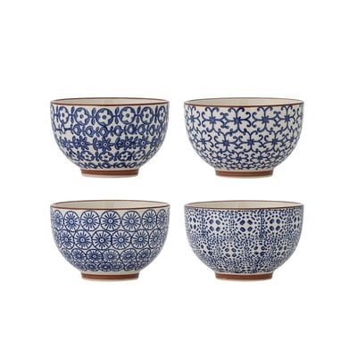 Petit bol motif floral géométrique  Karine set de 4 BLOOMINGVILLE