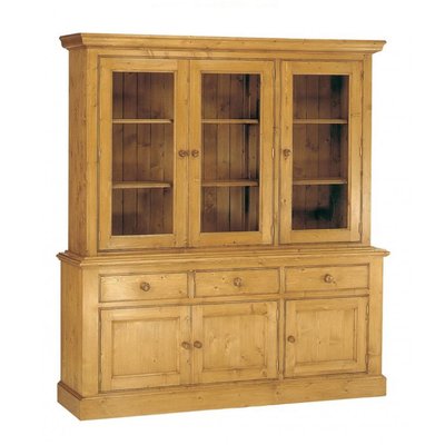 Buffet Vaisselier 3 Portes Vitrées - NATURAL INTERIOR'S