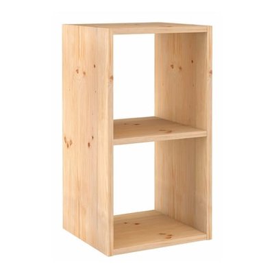 Cube Rangement 2 Cases Pin Massif H70,8 Cm X L36,2 Cm X P33 Cm ASTIGARRAGA