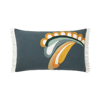 Housse de coussin en coton orange, SEVENTIES OLIVIER DESFORGES