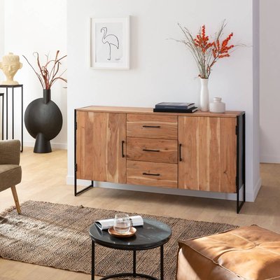 Buffet en bois d'acacia et métal  BOSCO MADE IN MEUBLES 