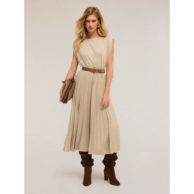 Robe midi en jersey fil textile plissé MOTIVI