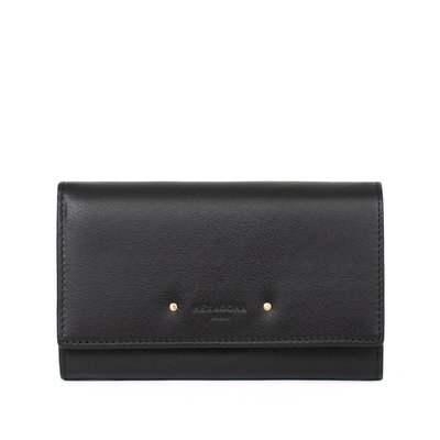 Portefeuille long  1 volet  Stop RFID  Cuir PRALINE HEXAGONA
