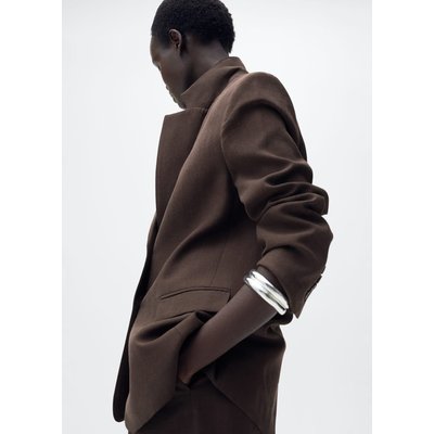 Blazer de costume droit Lyocell MANGO