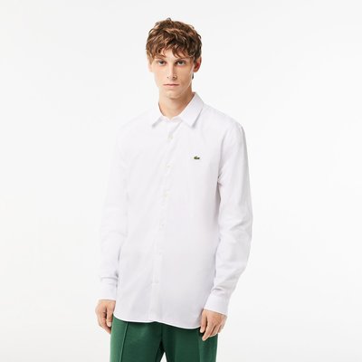 Linen Poplin Shirt with Long Sleeves LACOSTE