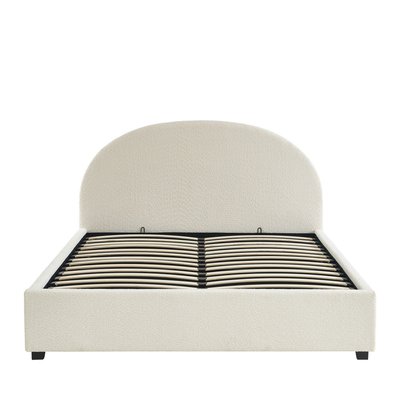 Lit coffre en tissu bouclette 140x190cm - Merle DRAWER