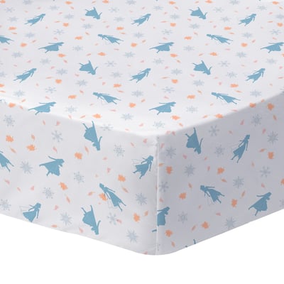 Drap-housse imprimé 100% coton, FROZEN SISTERS DISNEY LA REINE DES NEIGES