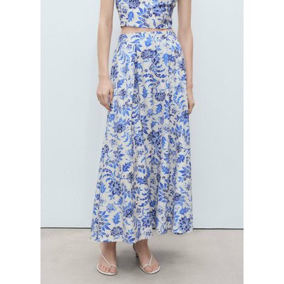 Jupe longue évasée fleurs MANGO