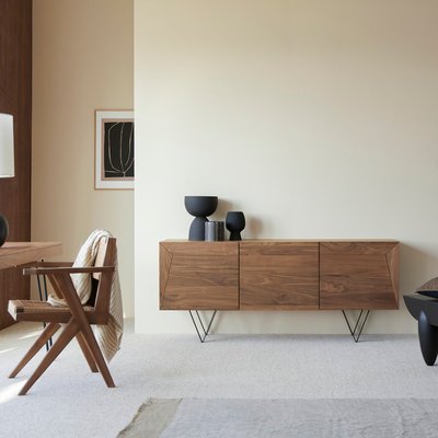 Buffet en noyer massif 175 cm METRIC TIKAMOON